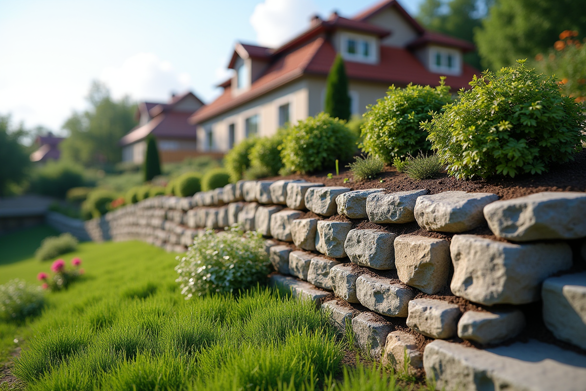 Les fondations sont-elles obligatoires pour un mur de clôture en bordure de terrain en pente ?