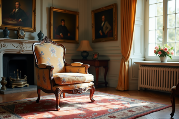 Fauteuil bergère ancien : l’élégance intemporelle du style Louis XV